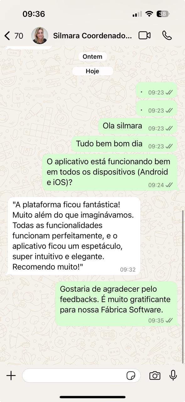 Primeiro depoimento de cliente