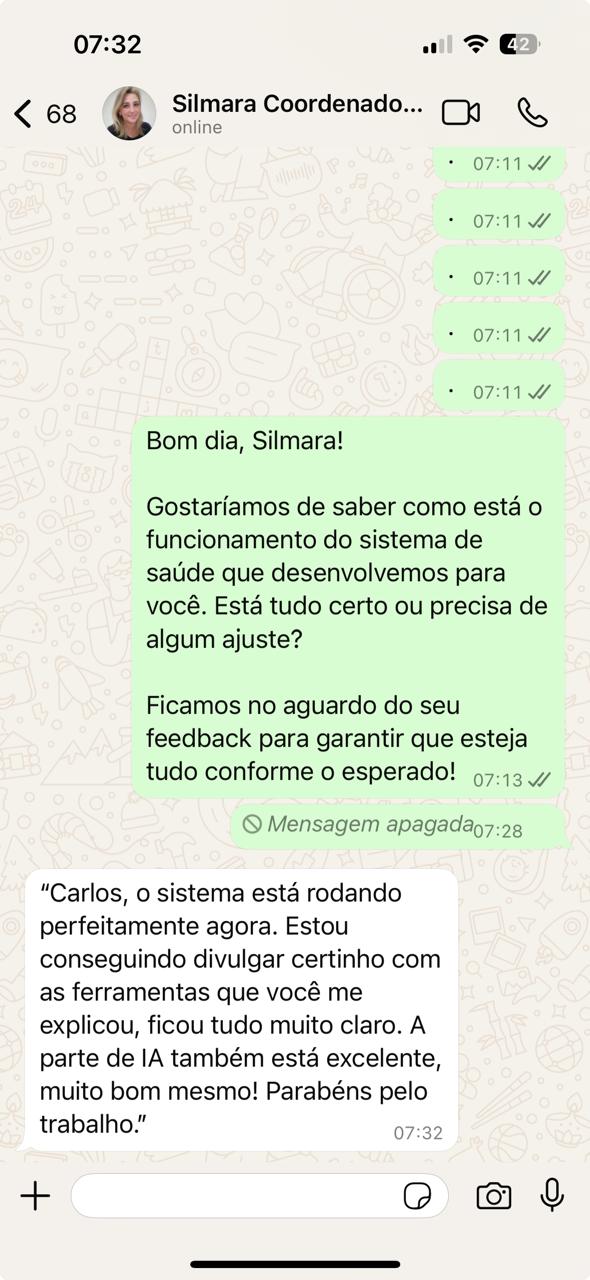 Segundo depoimento de cliente