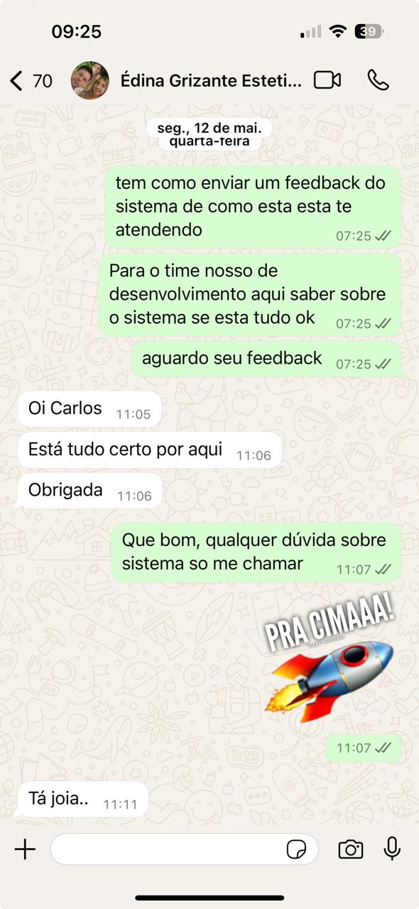 Terceiro depoimento de cliente